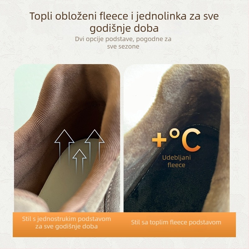 Ženske tenisice od prve sloje teleće kože – okrugli vrh, srednja peta 3–5 cm, gumeni potplat, ulošak od kože svinjske prve sloje
