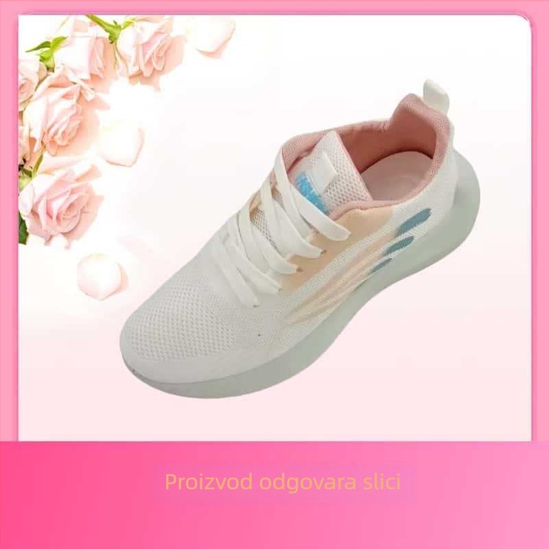 Ženske tenisice za sport i svakodnevnu upotrebu s prozračnim gornjim dijelom od mreže, protuklizna injekcijski oblikovana potplat, vezanje, niski kroj