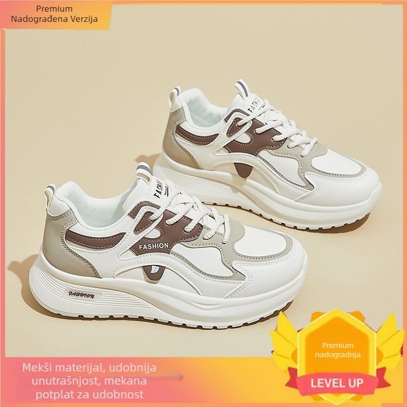 Ženske tenisice Dad Shoes, Gornji dio od sintetičke kože, Lagane, Debela platforma 3–5 cm, Prozračna mrežasta unutrašnjost, Gumena podloga injekcijska
