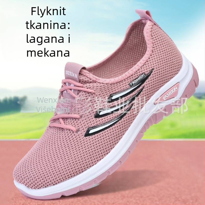 Unisex sportske casual tenisice s mrežastim gornjim dijelom, vezanje, injekcijska potplat, niski kroj, okrugli nos (mrežasti gornji dio; vezanje; injekcijska potplat; niski kroj; okrugli nos)