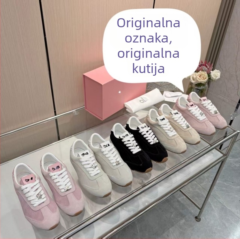 Casual tenisice za trčanje – velur gornji dio, okrugla špička, vezanje, gumeni potplat, unisex