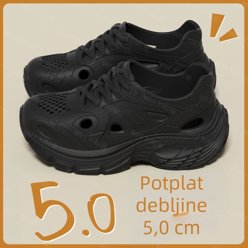 Unisex ljetne sandale s debelom potplata za povećanje visine, prozračan dizajn, lagane, za vanjsku upotrebu