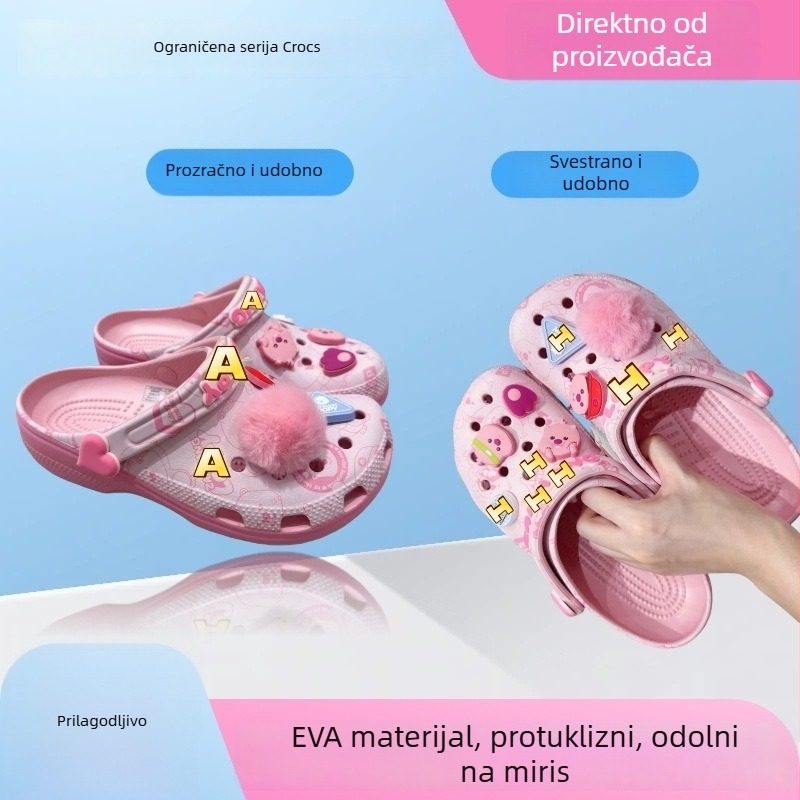 Unisex EVA Crocs-stil sandale, protuklizne, debeli potplat, okrugli vrh, ljeto