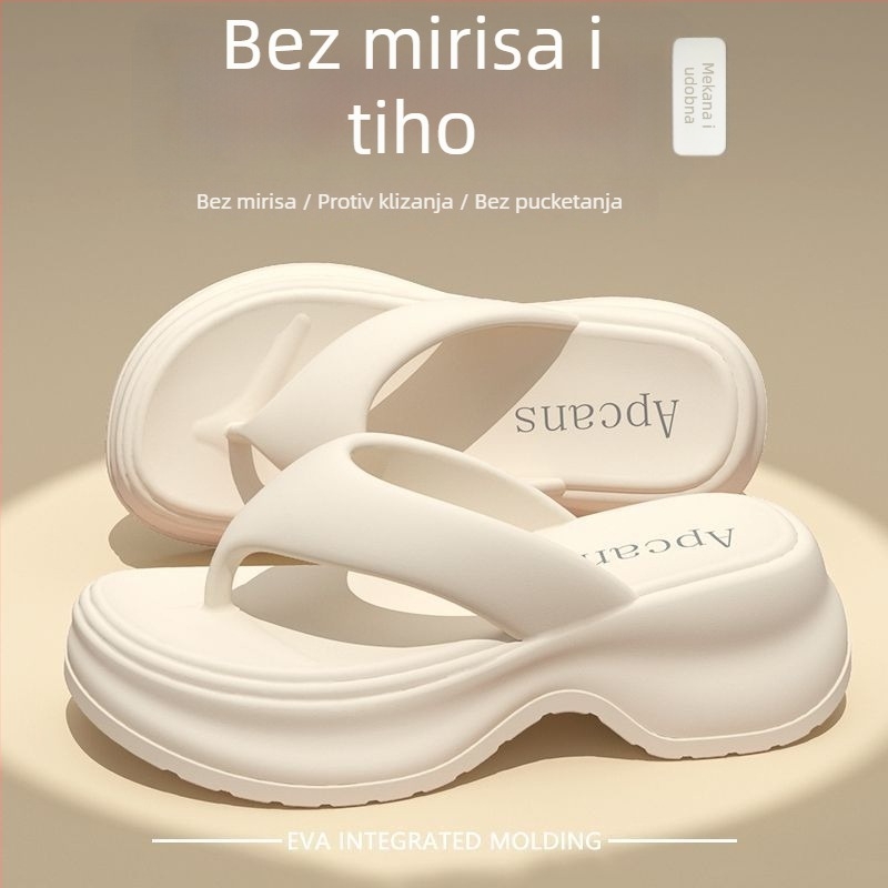 Ženske flip-flop s debelim potplatom, gornji EVA, EVA potplata, zaobljeni vrh, proljeće 2025 izlazak, ljetna upotreba