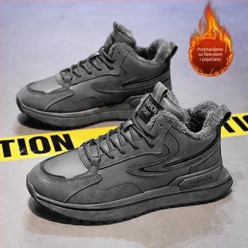 Dječje zimske papuče s flisom, PU gornji dio, potplat od aluminijske ploče, debela konstrukcija, okrugli vrh