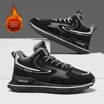 Dječje zimske papuče s flisom, PU gornji dio, potplat od aluminijske ploče, debela konstrukcija, okrugli vrh