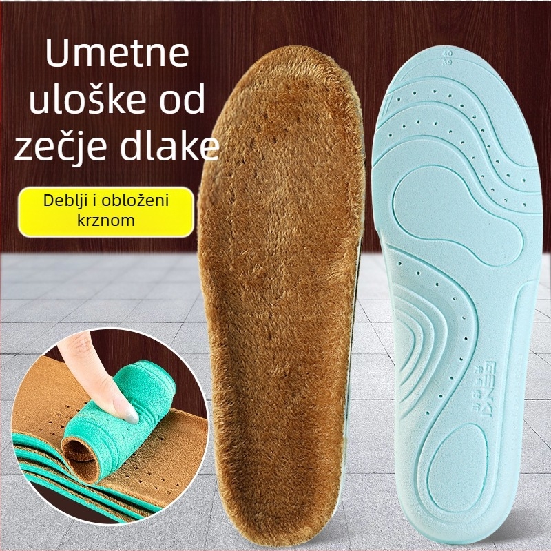 Zimske uloške za čizme – flis podstavljene, prozračna; model XY39; materijal: Dali cotton + long hair crystal velvet; cijela uložak