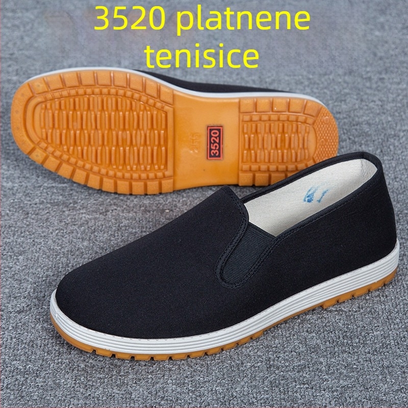 Unisex platnene tenisice s gornjim dijelom od pamuka, PVC potplat, niskog profila, četvrtasti vrh
