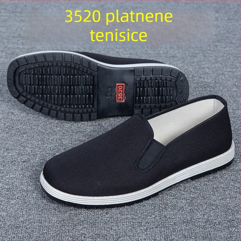 Unisex platnene tenisice s gornjim dijelom od pamuka, PVC potplat, niskog profila, četvrtasti vrh