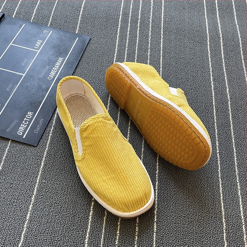 Unisex platnene cipele, Stari pekinški cvjetni uzorak, Pamuk gornji dio, Gumena potplat, Okrugli vrh prsta, Mrežasti uzorak