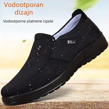 Muške ljetne platnene tenisice, prozračne, s okruglim prstom, niskim krojem, vodootporne