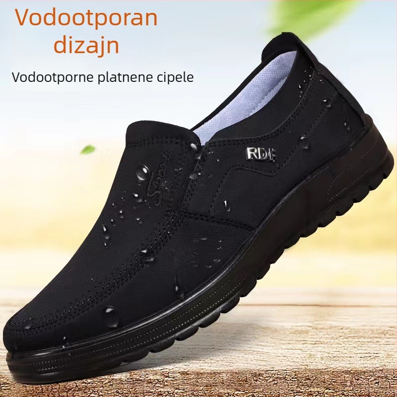 Muške ljetne platnene tenisice, prozračne, s okruglim prstom, niskim krojem, vodootporne