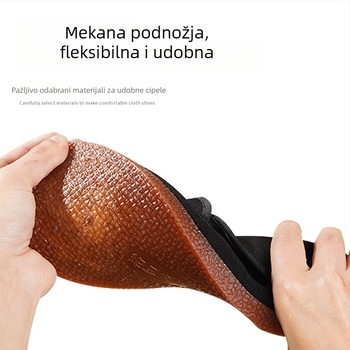 Muške platnene Slip-On tenisice, pamukasti gornji dio, TPR potplat – okrugli vrh, niski gornji dio