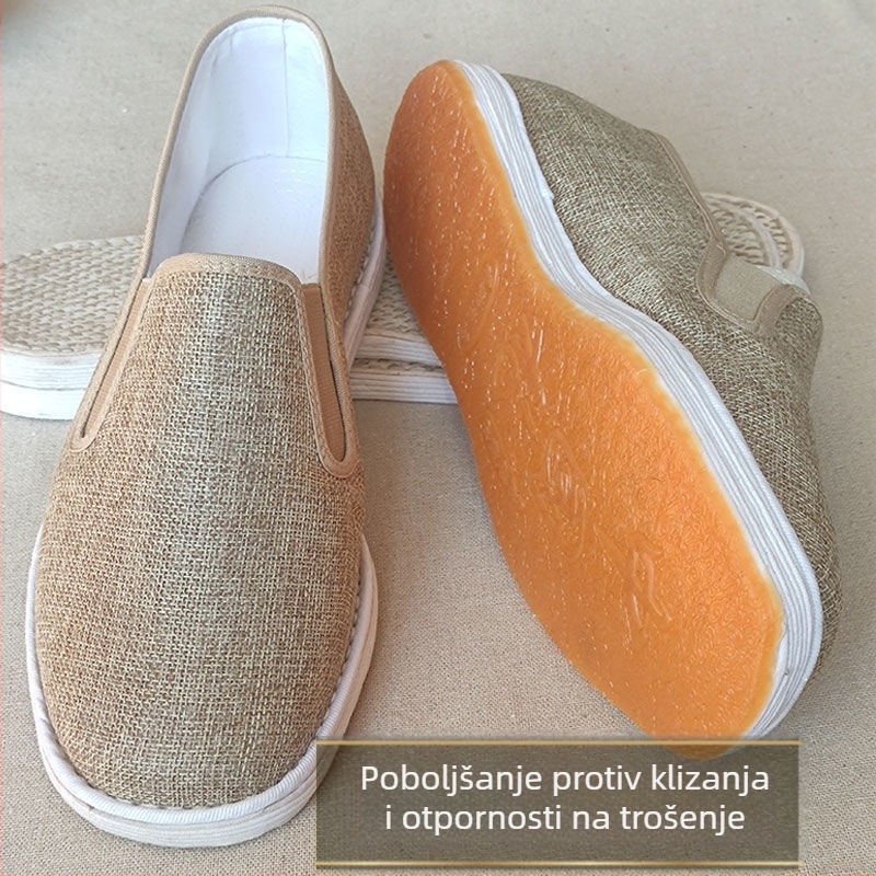 Muške tenisice od platna, bez vezica, gornja strana od platna, niski kroj, jednobojne, elastna traka, plastična đon