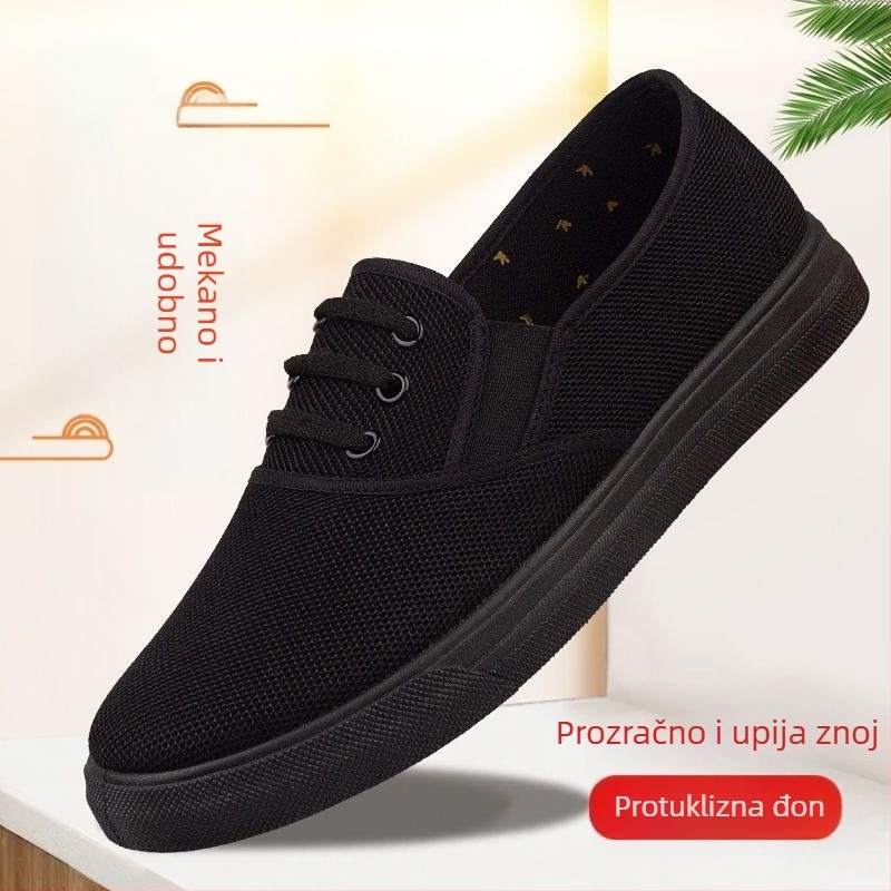 Slip-On platnene tenisice za unisex, prozračna mrežasta podstava, protuklizna injektirana potplat, niski gornji dio, okrugla špička