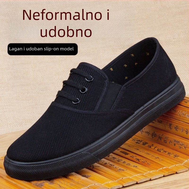 Slip-On platnene tenisice za unisex, prozračna mrežasta podstava, protuklizna injektirana potplat, niski gornji dio, okrugla špička