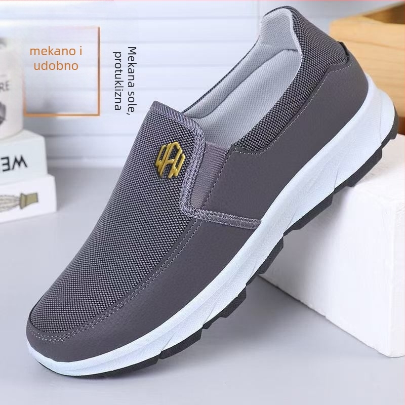 Muške tenisice od platna, slip-on, okrugli vrh, niski gornji dio, plitko otvaranje