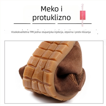 Muške platnene tenisice slip-on, gornji dio od brušene kože, okrugla špička, prozračne, potplat TPR