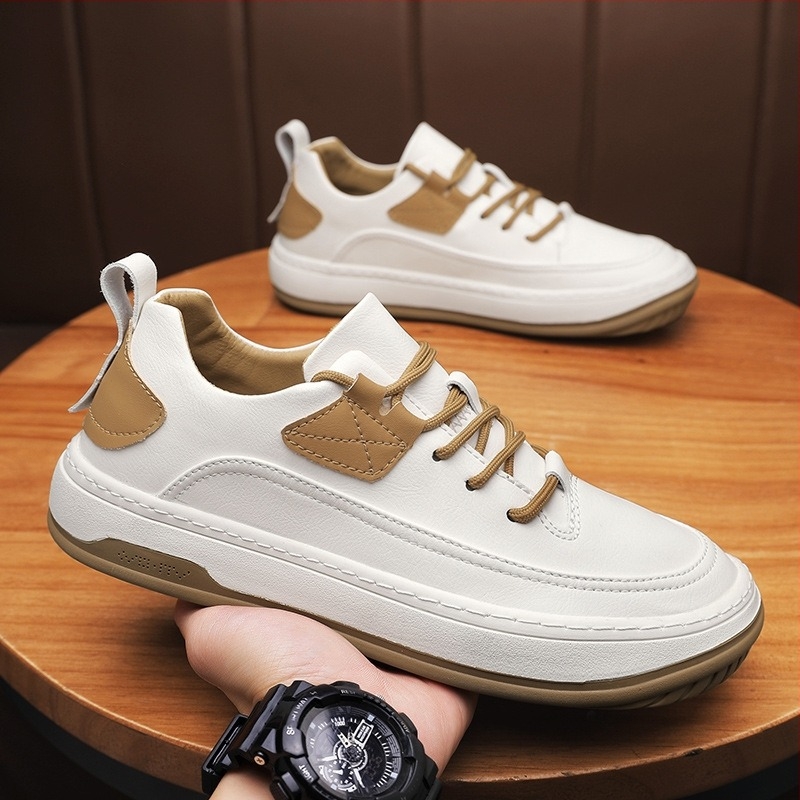 Muške platform tenisice za sport i casual nošenje, s debelom potplatom, gornji dio od mikrovlakana, okrugla prst, niski potplat 1–3 cm, otporna gumena podloga