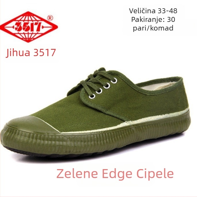 3517 Muške platnene radne tenisice – prozračne, protuklizna podstava, izdržljive, gumena podstava, niski model