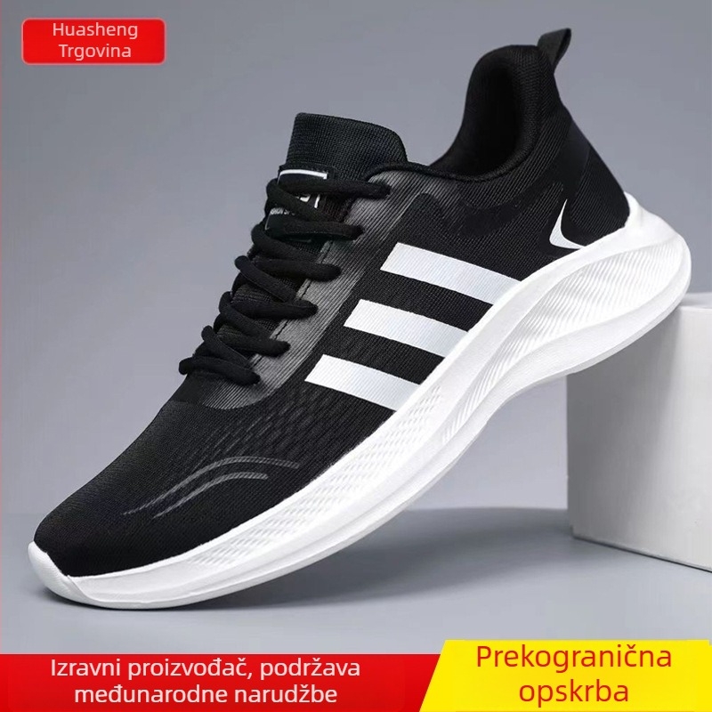 Unisex mrežaste platforme tenisice — EVA uložak, gumeni potplat, nizak potpetica 1–3 cm, plitko otvaranje, jednobojni uzorak