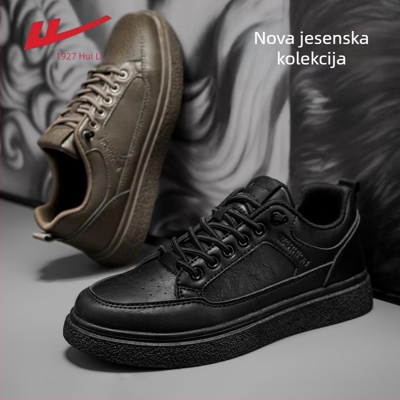 Muške tenisice Warrior od sintetičke kože, vezanje, okrugli vrh, mrežasta podstava, PVC đon, niski potpetica 1–3 cm