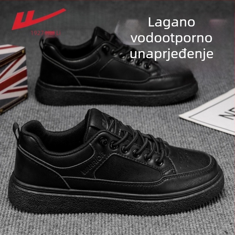 Muške tenisice Warrior od sintetičke kože, vezanje, okrugli vrh, mrežasta podstava, PVC đon, niski potpetica 1–3 cm