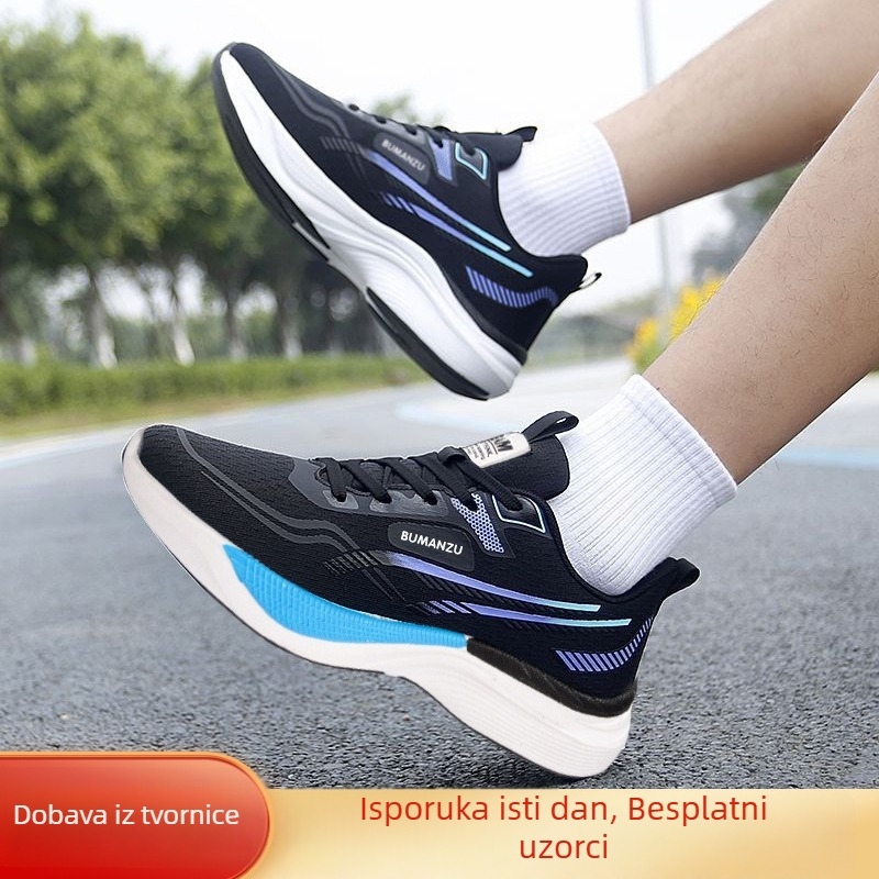 Sportske casual tenisice PU+mesh gornji dio, plastični potplat, vezanje šnure, niska peta 1–3 cm, okrugli vrh