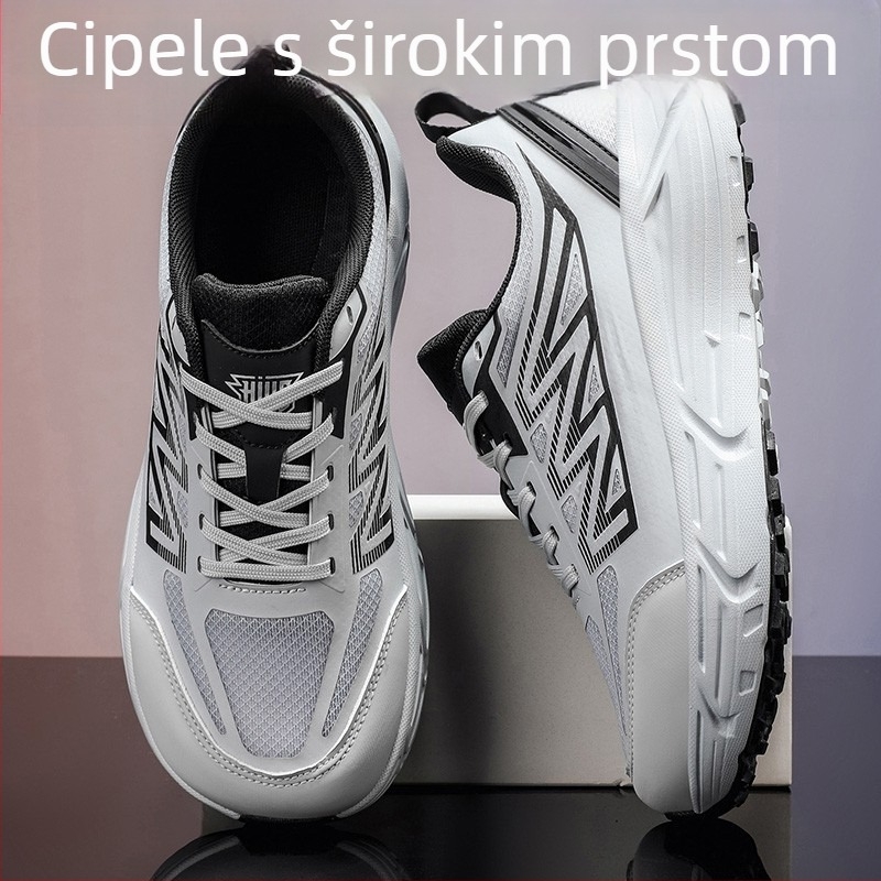 Unisex tenisice za trčanje s PU+mrežastim gornjim dijelom, EVA+gumom, povećanje visine, prozračne, prednje vezanje