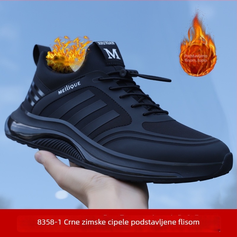 Muške ljetne tenisice s mekanom potplatom, crne, platnene gornje strane, prozračne i udobne