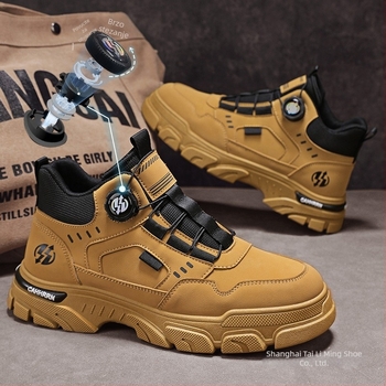 Muške zimske Martin čizme, otporna gumijasto-pjenasta potplat, PU gornji dio, fleece podstava, unutarnja tkanina