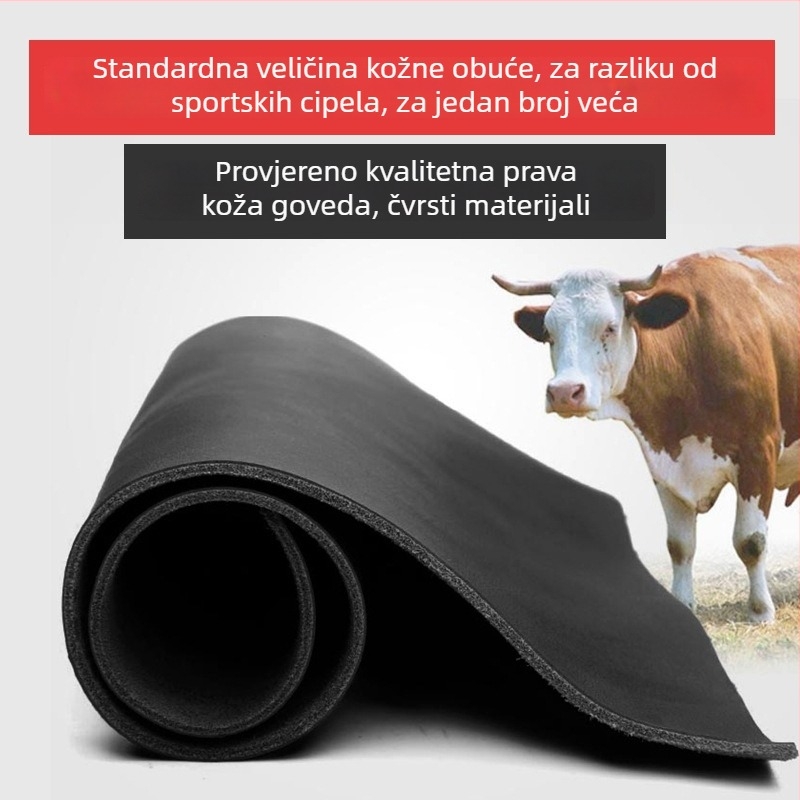 Muške Martin čizme od prave kože, toplo podstavljene, visokog kroja, gumena potplat