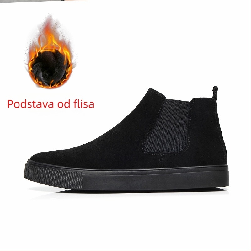 Muške Martin čizme od prave kože, srednje visine čizme, gumena potplat, prednje vezivanje, mrežasta unutarnja podstava