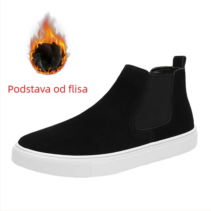 Muške Martin čizme od prave kože, srednje visine čizme, gumena potplat, prednje vezivanje, mrežasta unutarnja podstava