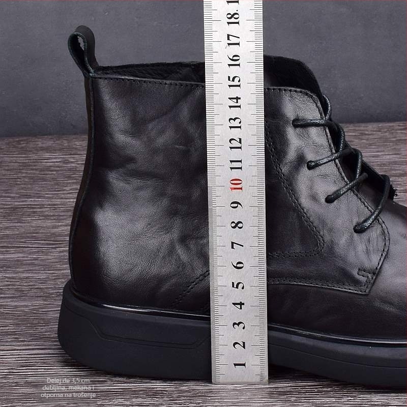 Muške Martin čizme srednje visine, bivolja koža, okrugli vrh, gumeni potplat, britanski stil