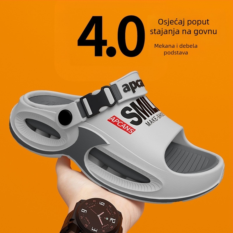 Unisex EVA slide sandale | Gornja strana: EVA; Potplat: EVA | Tehnologija: injekcijsko oblikovanje potplata | Ljeto 2025 | U svakodnevnom stilu