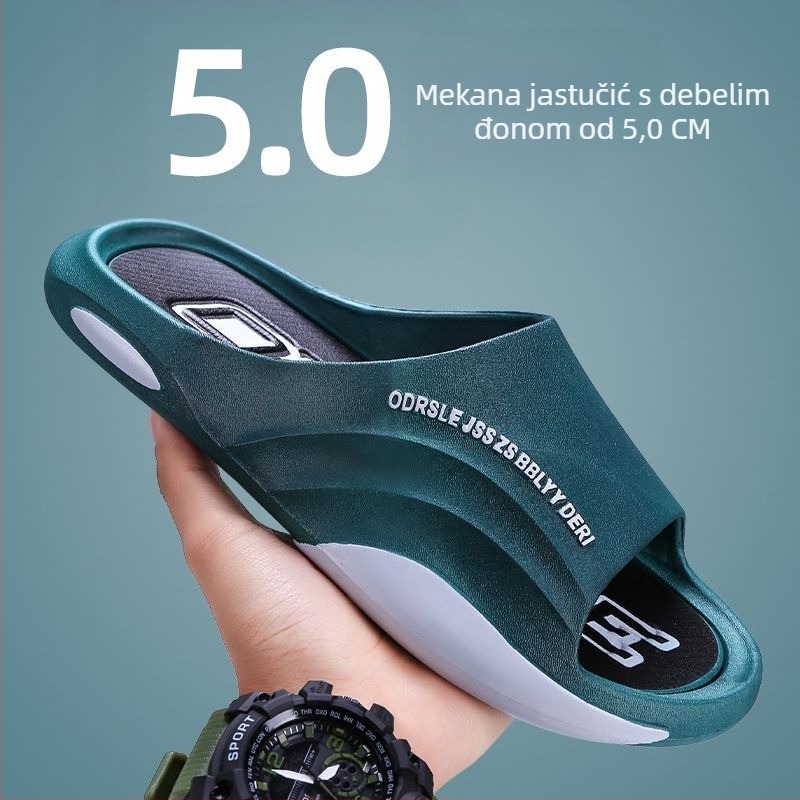 Flip-flopi s debelim potplatom – unisex, PVC gornji dio i potplat, protuklizni, otporni na miris, injekcijski potplat, ležerni ljetni stil (Unisex; PVC gornji dio i potplat; injekcijski potplat; protuklizni; otporni na miris)