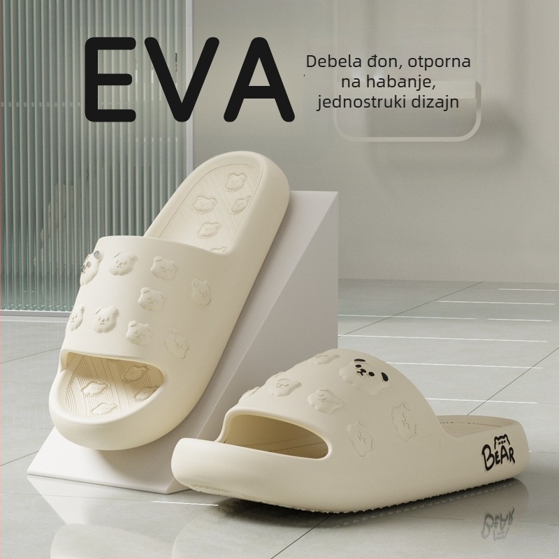 Unisex EVA papuče za unutarnju upotrebu, mekana potplata, protuklizne, otporne na habanje, potplata oblikovana injekcijskim postupkom