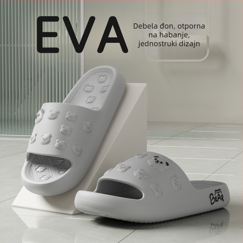 Unisex EVA papuče za unutarnju upotrebu, mekana potplata, protuklizne, otporne na habanje, potplata oblikovana injekcijskim postupkom