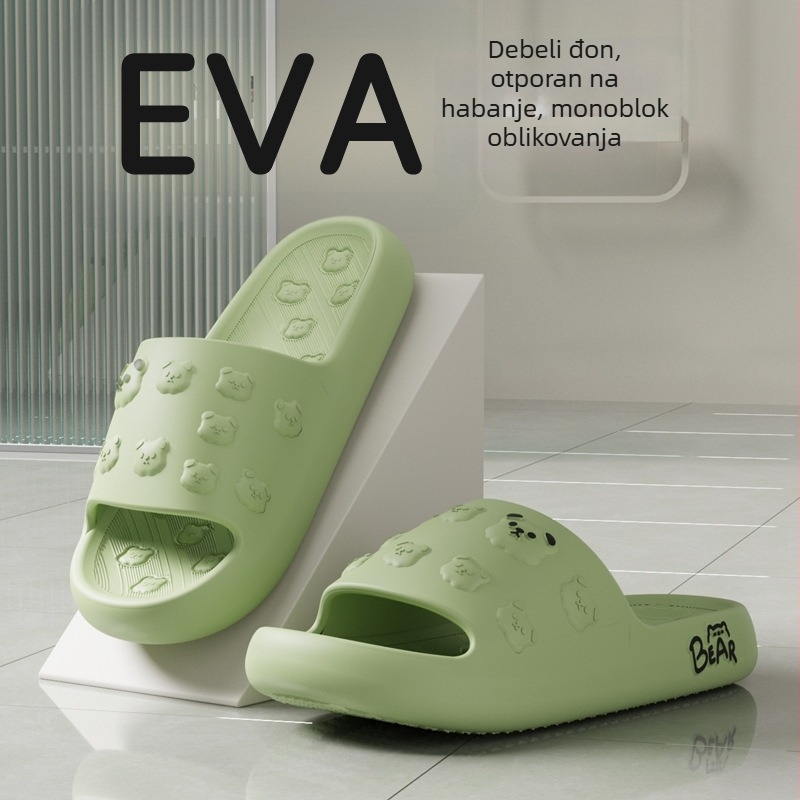 Unisex EVA papuče za unutarnju upotrebu, mekana potplata, protuklizne, otporne na habanje, potplata oblikovana injekcijskim postupkom