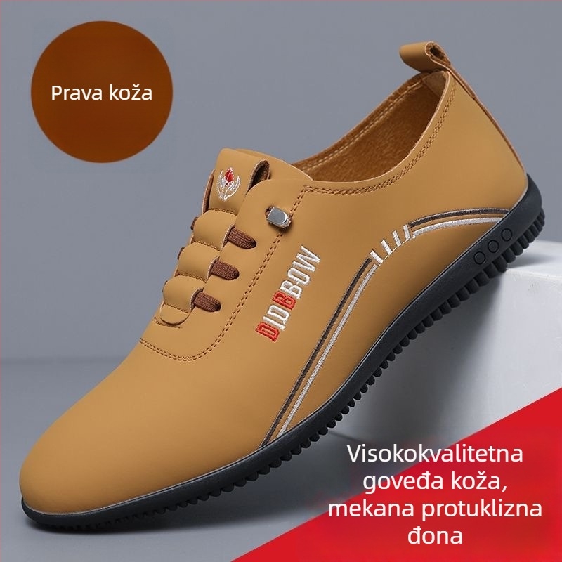 Muške casual tenisice od sintetičke kože — prozračne, otporne na habanje, protuklizne, gornji dio od sintetičke kože, potplat od plastike