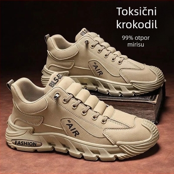 Muške slip-on outdoor tenisice — PU gornji dio, EVA ulošak, plastična potplata, bez vezica, apsorpcija šokova