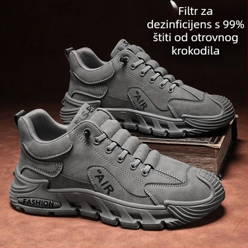 Muške slip-on outdoor tenisice — PU gornji dio, EVA ulošak, plastična potplata, bez vezica, apsorpcija šokova