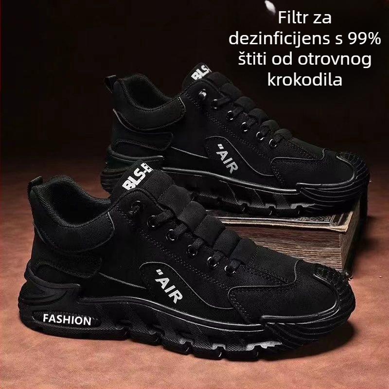 Muške slip-on outdoor tenisice — PU gornji dio, EVA ulošak, plastična potplata, bez vezica, apsorpcija šokova