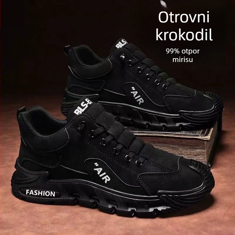 Muške slip-on outdoor tenisice — PU gornji dio, EVA ulošak, plastična potplata, bez vezica, apsorpcija šokova