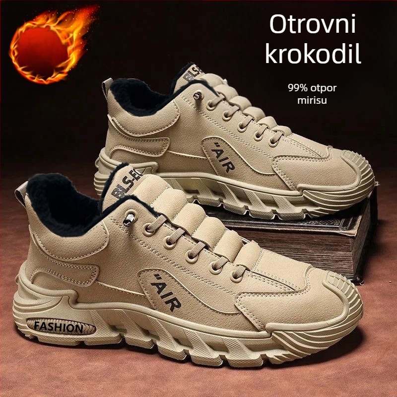 Muške slip-on outdoor tenisice — PU gornji dio, EVA ulošak, plastična potplata, bez vezica, apsorpcija šokova