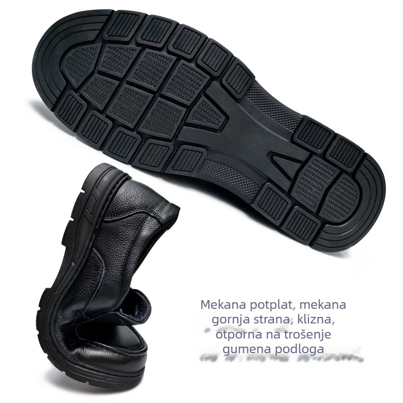 Muške cipele od vrhunske teleće kože, dnevne poslovne obuće, prozračne, protuklizne, gumeni potplat, okrugli nos