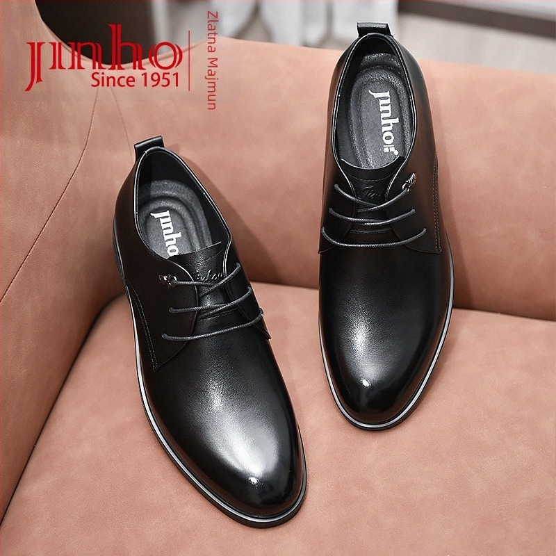 Golden Monkey muške poslovne cipele od prave kože, gornji dio od prave kože, gumeni đon, vezivanje na vezice, okrugli vrh