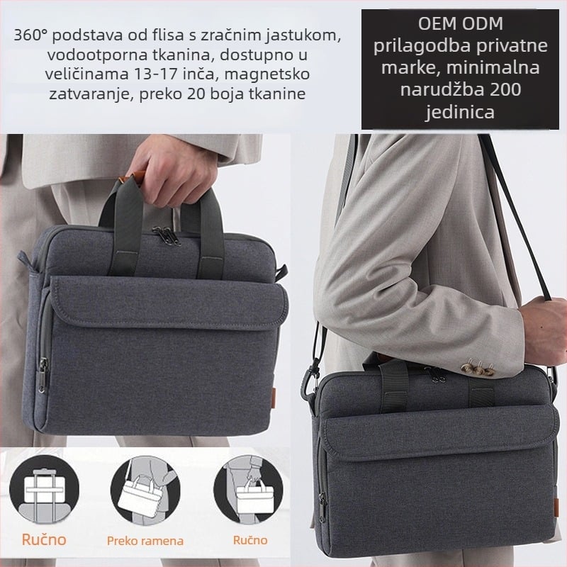 Torba za laptop s zaštitom od padova i udara, vodootporna, unisex, za 13–15 inčnih laptopa