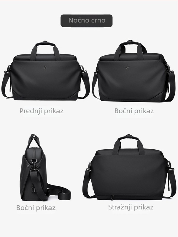 Muška torba preko ramena velikog kapaciteta za poslovna putovanja (Materijal: Oxford tkanina; Podstava: poliester; Kapacitet: 20–35L; Izdanje: Zima 2025)